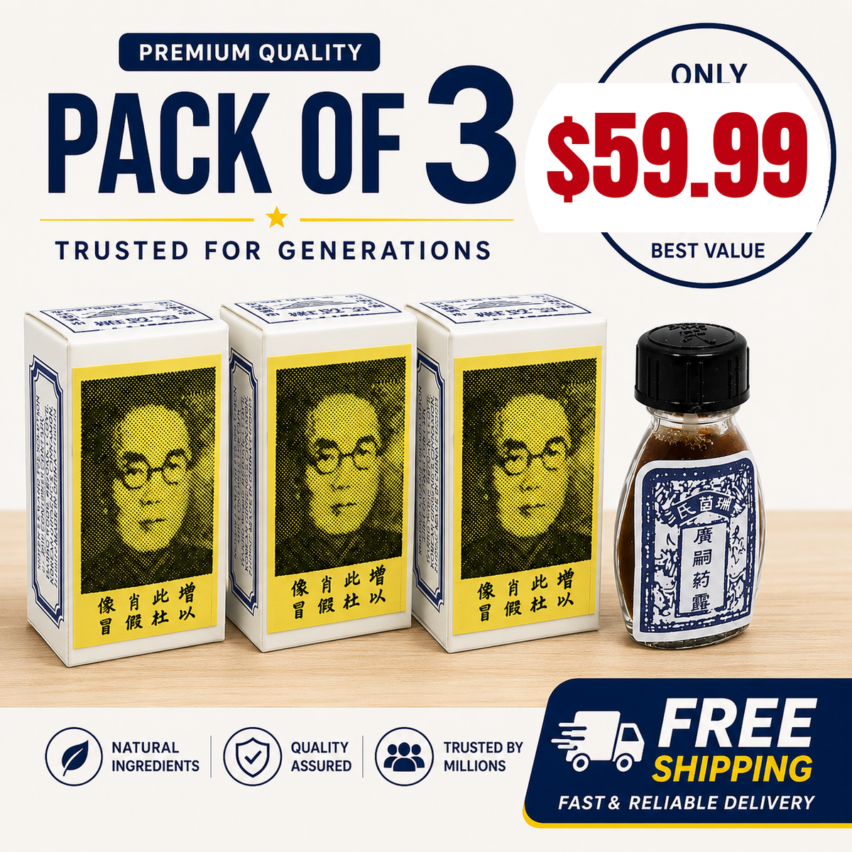 Pack 3 - T-chin Sospwa — 100% Original Formula — Bonvono